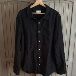 frank by Frank and Oak Men's Black Organic Cotton Shirt